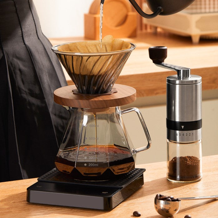 Coffee Brewing V60 Set with Walnut Wood Holder - Redeemare Coffee
