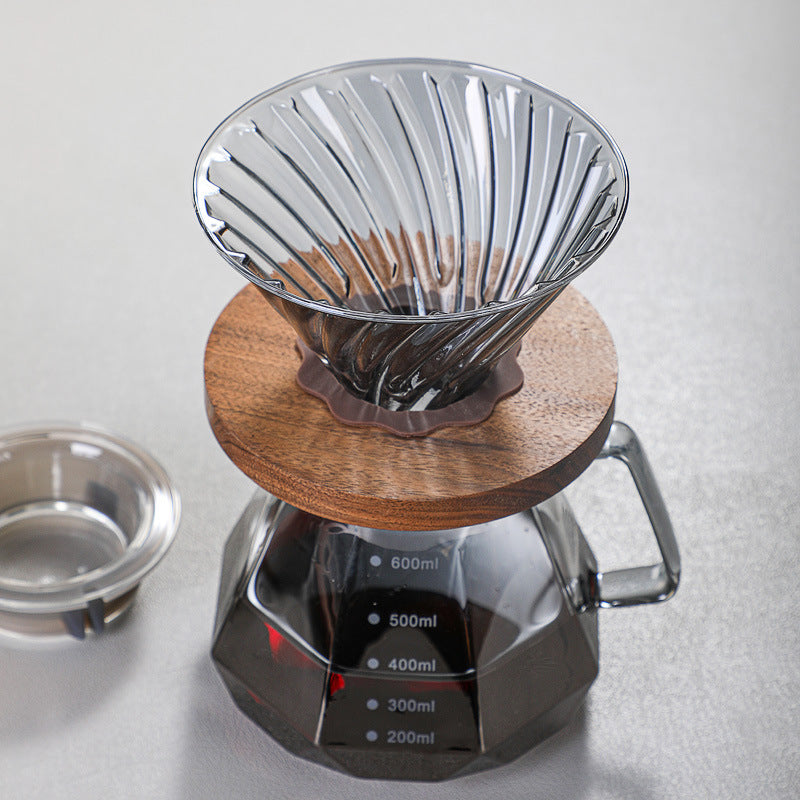 Coffee Brewing V60 Set with Walnut Wood Holder - Redeemare Coffee