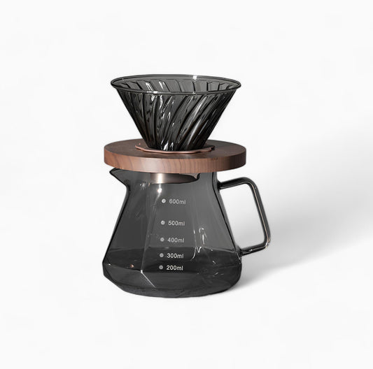 Coffee Brewing V60 Set with Walnut Wood Holder - Redeemare Coffee