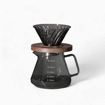 Coffee Brewing V60 Set with Walnut Wood Holder - Redeemare Coffee